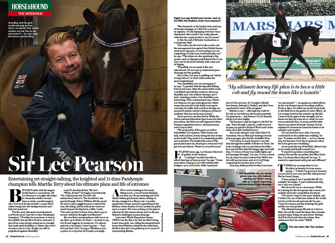 FT 2pp H&amp;amp;H interview Lee Pearson
