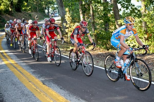 Timmy Duggan (Garmin-Transitions) leading the chase up Paris Mountain.
