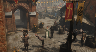 The Inquisitor review image showing Koenigstein's central market place.