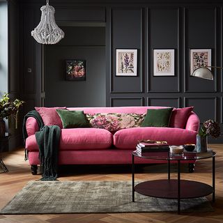DFS Fliss pink sofa