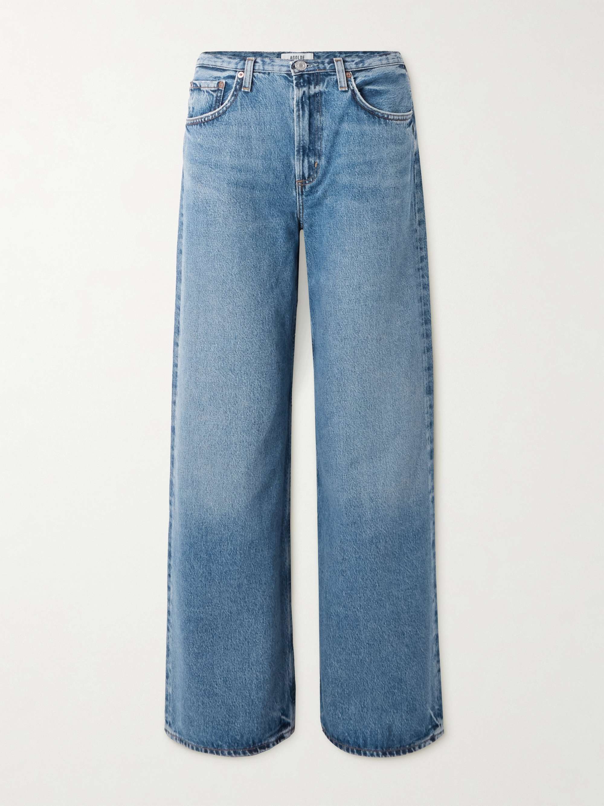 Kiera Mid-Rise Wide-Leg Organic Jeans