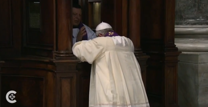 Watch Pope Francis confess his sins in public