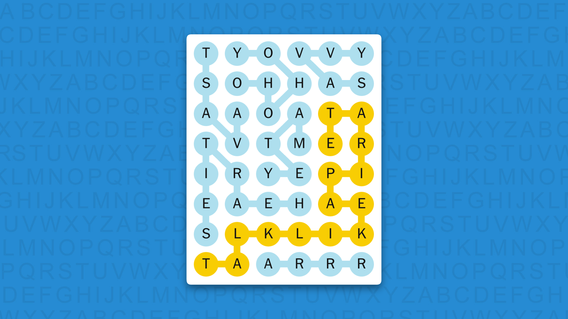 NYT Strands answers for game 930 on a blue background