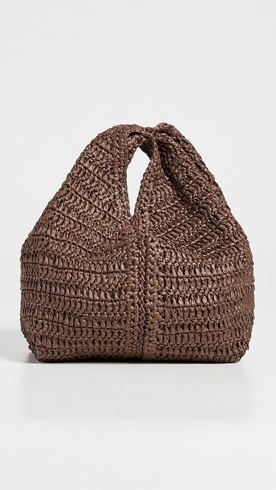 Simone Raffia Bag - Chocolate