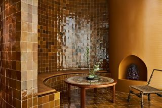 brown tiled interiors at surya