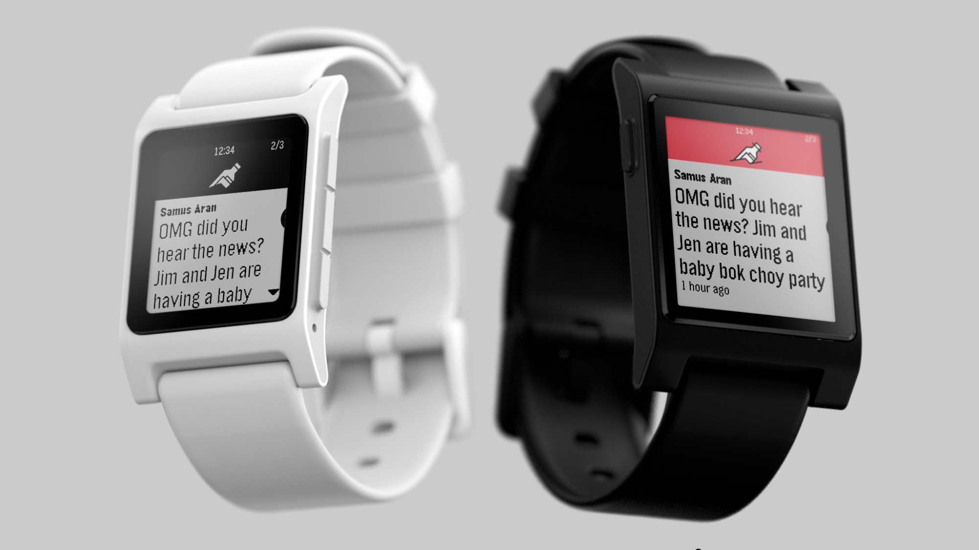 A render of the new Pebble Time 2 and Pebble 2 Duo models