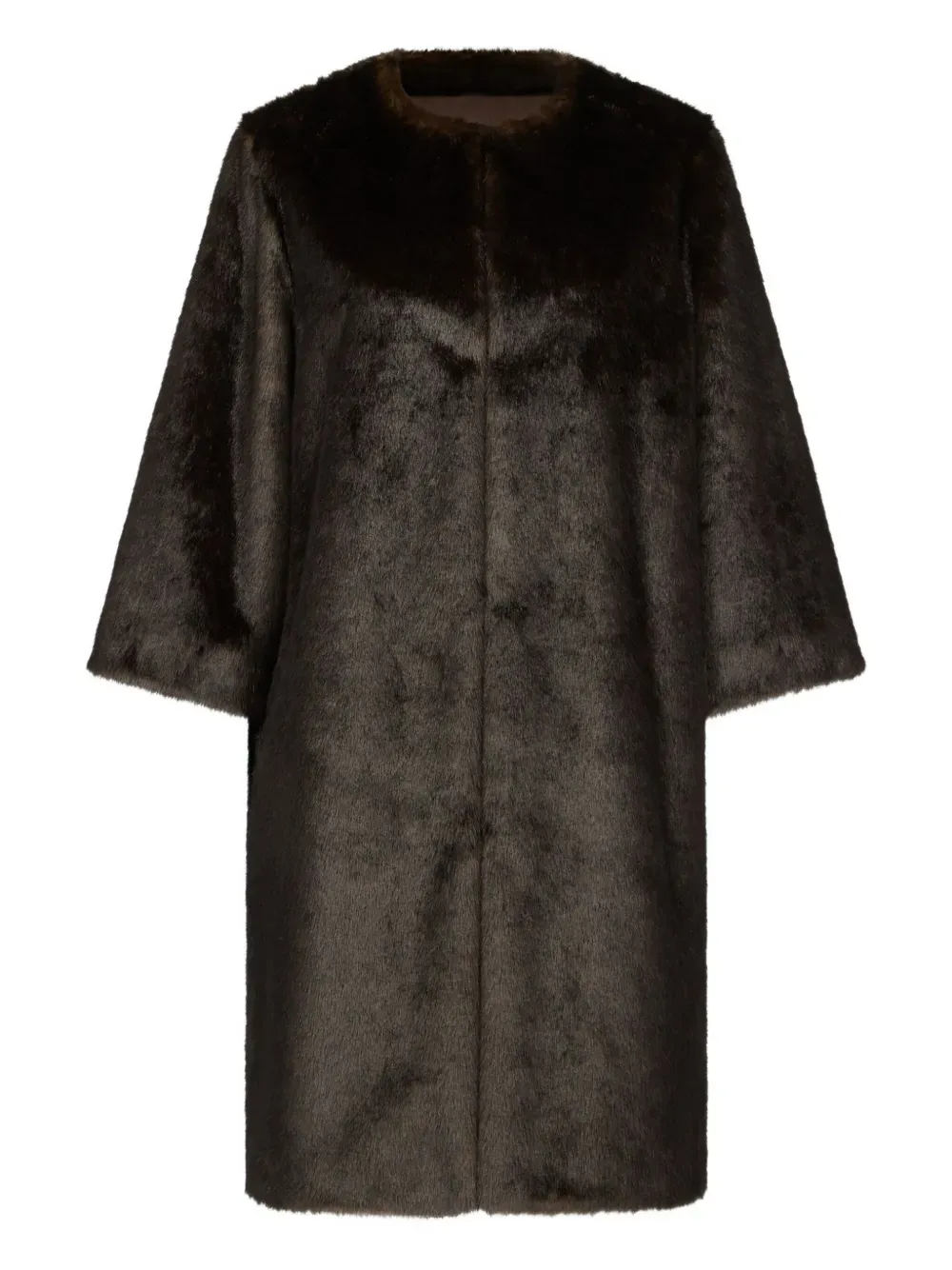 Loulou De Saison Three-Quarter-Sleeve Faux-Fur Coat | 36