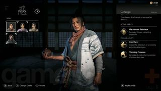 Assassin's Creed Shadows Allies Gennojo abilities in Dojo