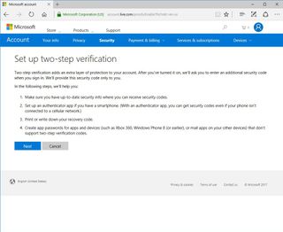 2Fa on Microsoft account