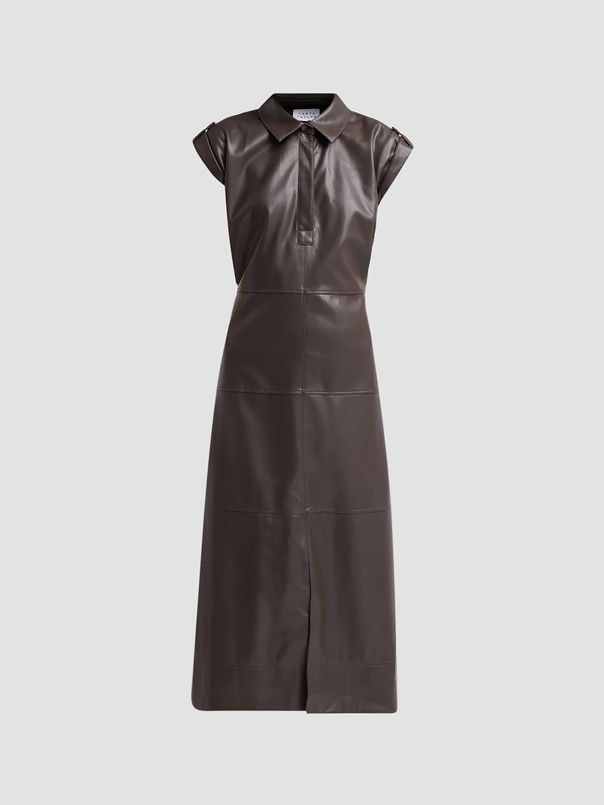 Shivi Faux Leather Midi Dress