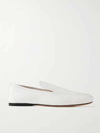 Alessio Crinkled-Leather Loafers