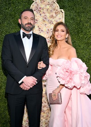 Jennifer Lopez and Ben Affleck at the 2024 Golden Globes