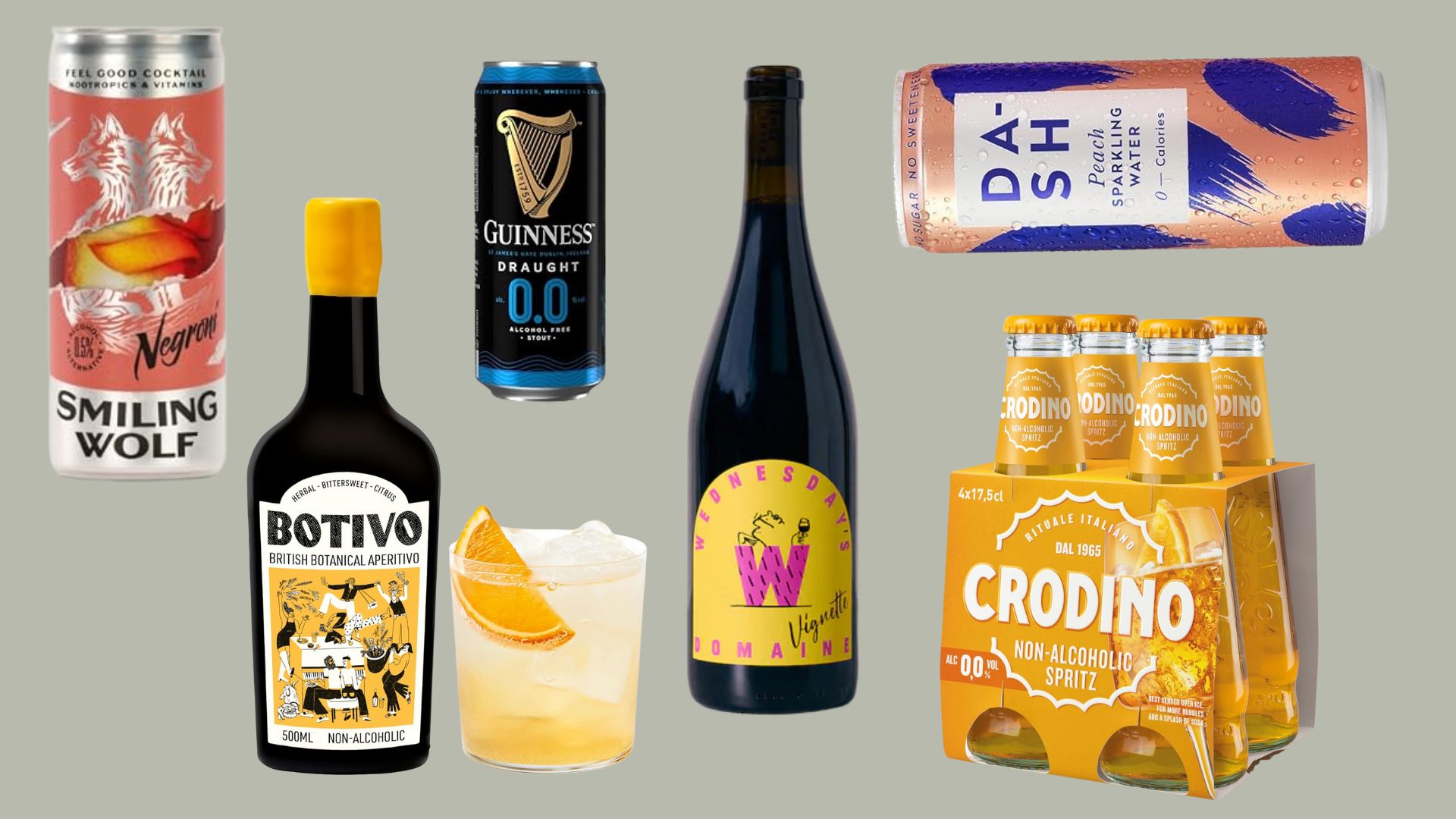 A selection of alternatives to alcohol