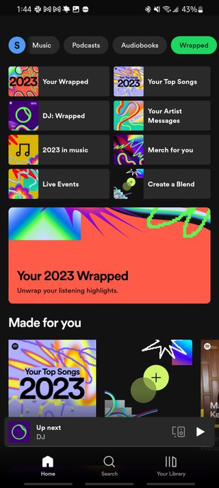 spotify wrapped 2023 feed