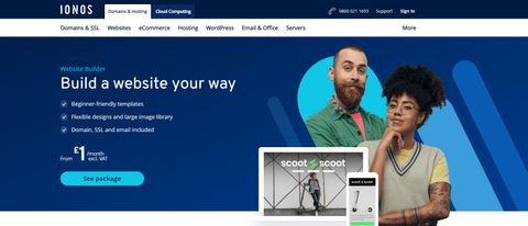IONOS website builder homepage