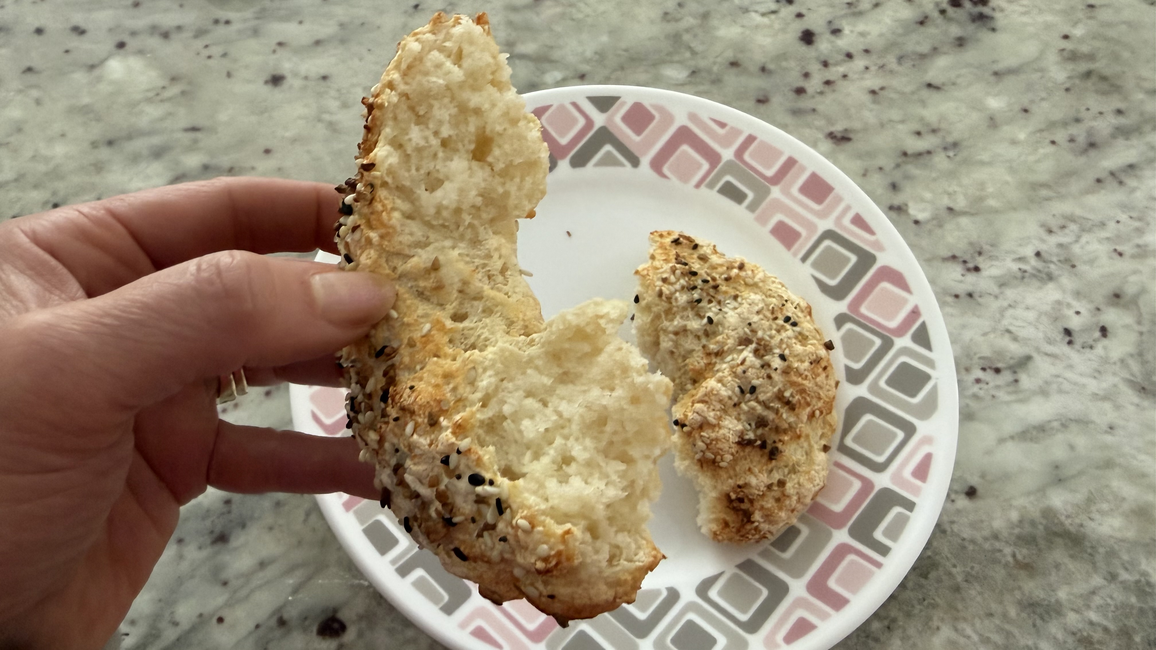 Ninja Crispi Pro 6-in-1 Countertop Glass Air Fryer bake mode bagel