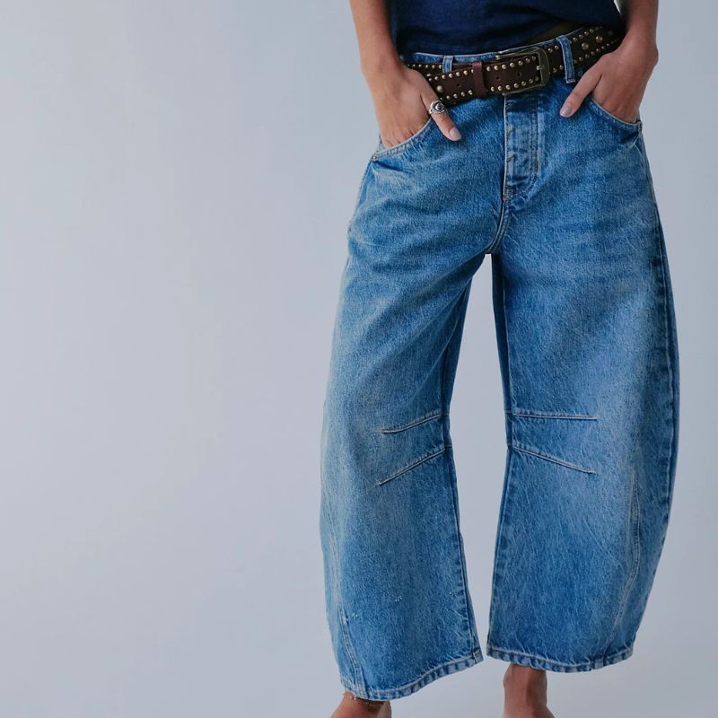 Jsme zdarma Good Luck Mid-Rise Barrel Jeans