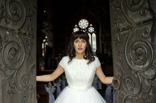 Here comes the Bride. Fenisha in her wedding dress