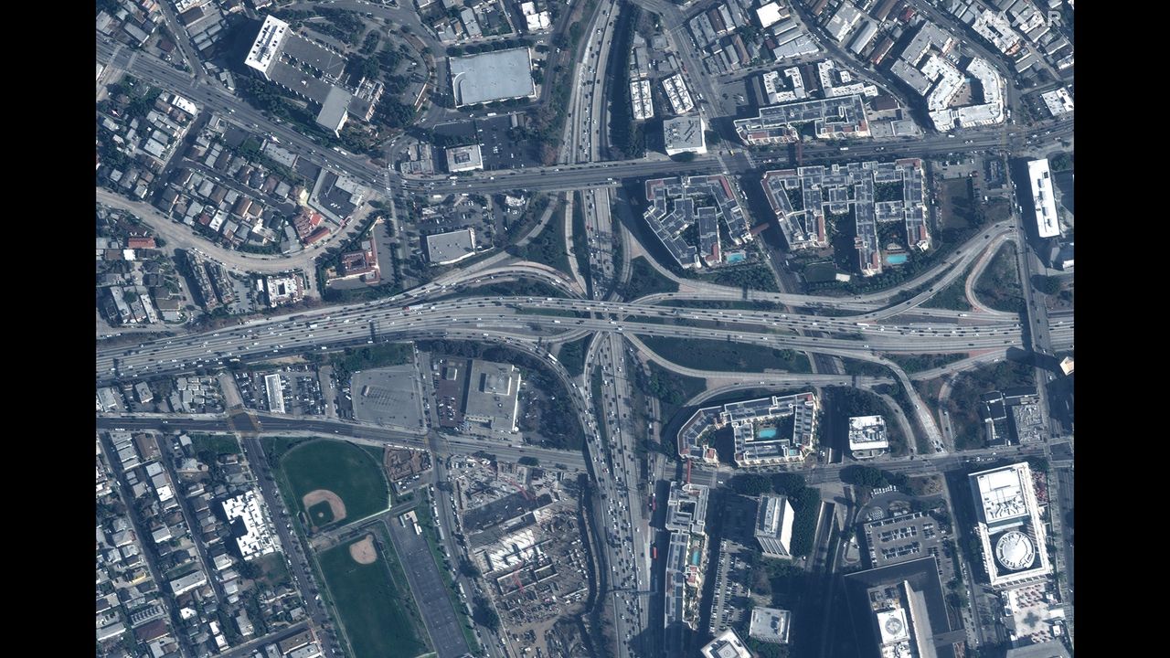 A highway interchange in Los Angeles, California, on Jan. 28, 2020.