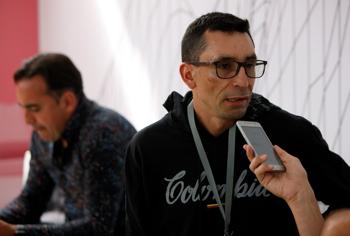 Former rider Mauricio Soler was at the launch event