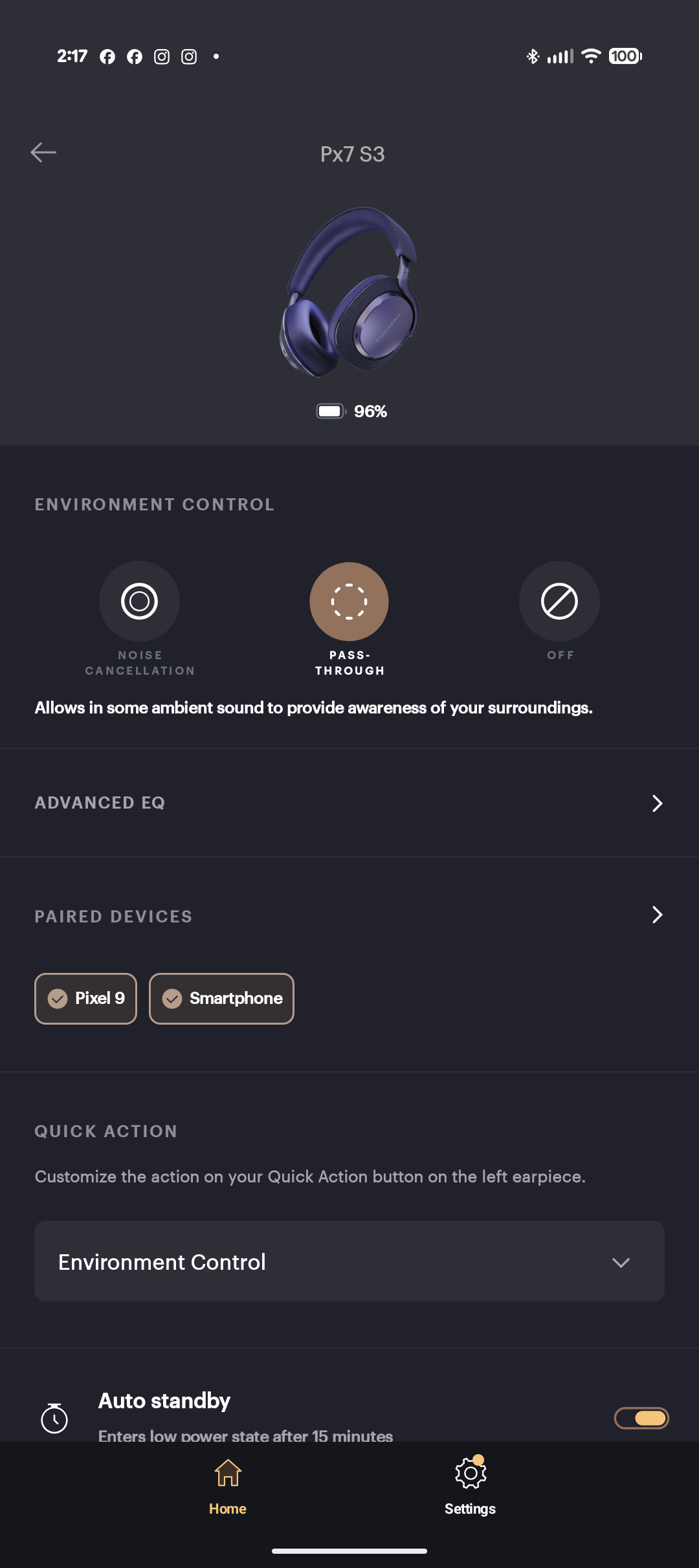 Bowers & Wilkins app home