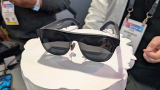 Image of the XREAL One Pro AR glasses at CES 2025.