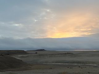 A sunset over Devon Island in the Arctic
