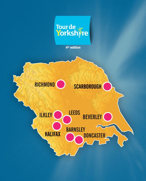 Tour de Yorkshire 2018 map