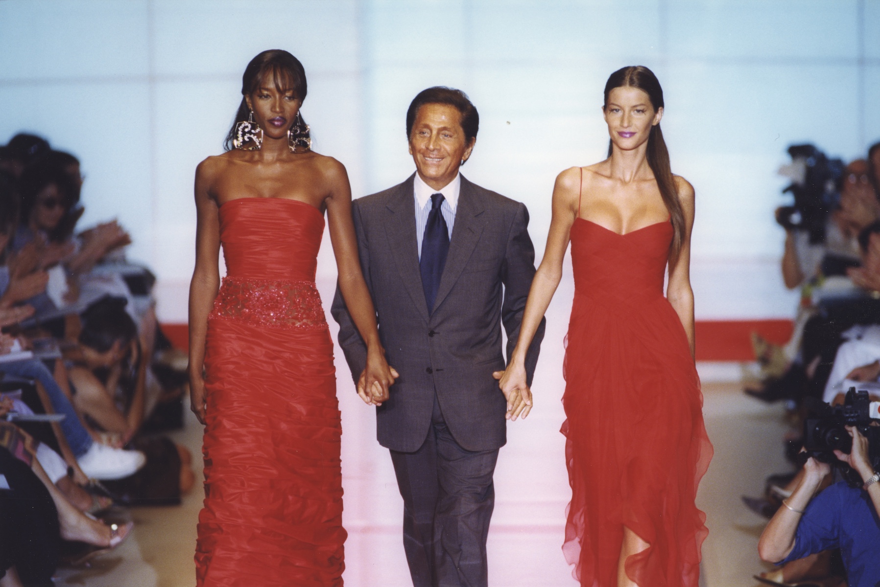 Valentino Garavani on runway with models