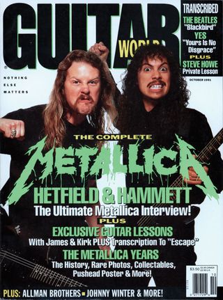 Metallica's 1991 Guitar World cover