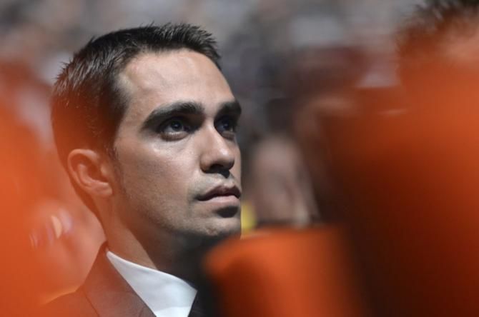 Alberto Contador did not seem happy when he saw the cobbles on stage five of the 2014 Tour de France