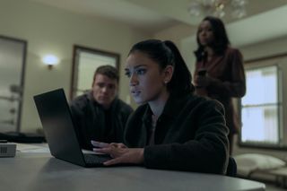 Rose searches on a computer in The Night Agent season 2