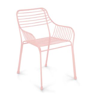 A pink chair in powder-coated steel