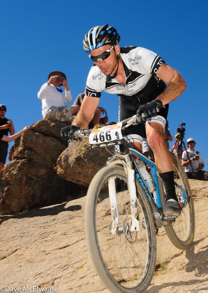 A San Jaun Cycles rider putting his 4-person team in good position