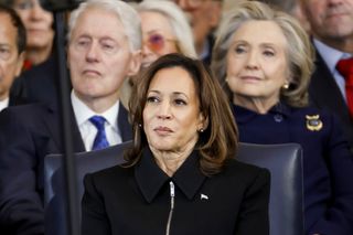 Former US Vice President Kamala Harris during the 60th presidential inauguration in the rotunda of the US Capitol in Washington, DC, US, on Monday, Jan. 20, 2025.