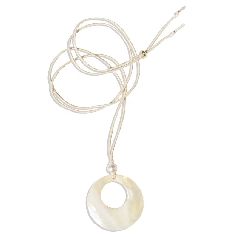 Gemini Jewels, Seashell "kailani" Circle Mother-Of-Pearl Necklace