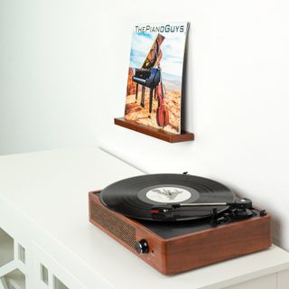 LabendHome on Etsy record shelf with record player