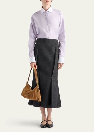 Mermaid Wool Midi Skirt