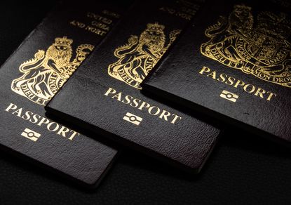 A group of U.K. passports
