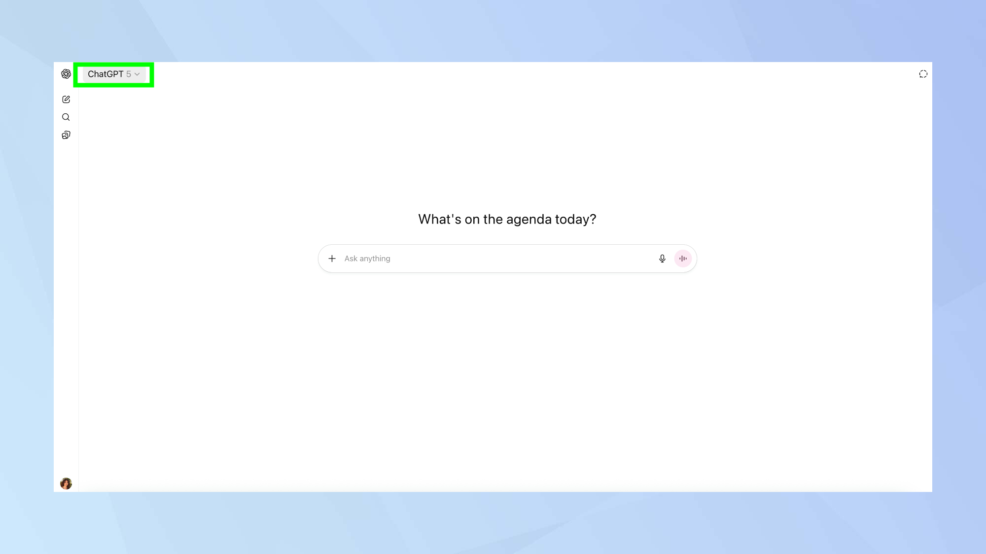 ChatGPT 5 drop down