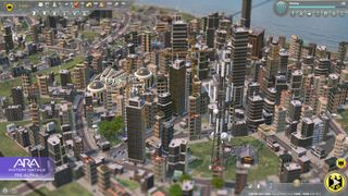 Ara: History Untold pre-alpha screenshot showing skyscrapers