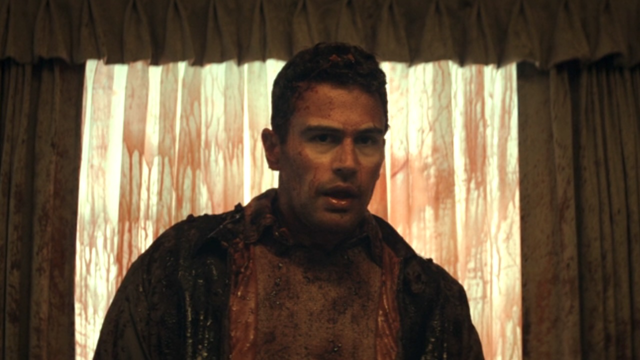 Theo James covered in blood in The Monkey