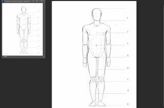 Rough sketch of a human body
