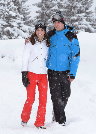Catherine, Duchess of Cambridge and Prince William, Duke of Cambridge enjoy a short private skiing break on March 3, 2016 in the French Alps, France