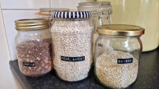 Jars of grains 