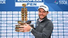 Laurie Canter poses with the 2024 European Open trophy