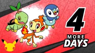 Pokemon "4 more days" teaser image featuring Gen-4 starters