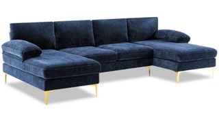 navy sofa