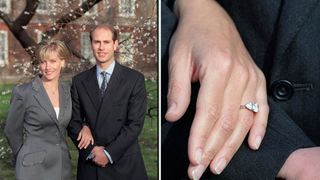 Prince Edward and Duchess Sophie at their engagement announcement