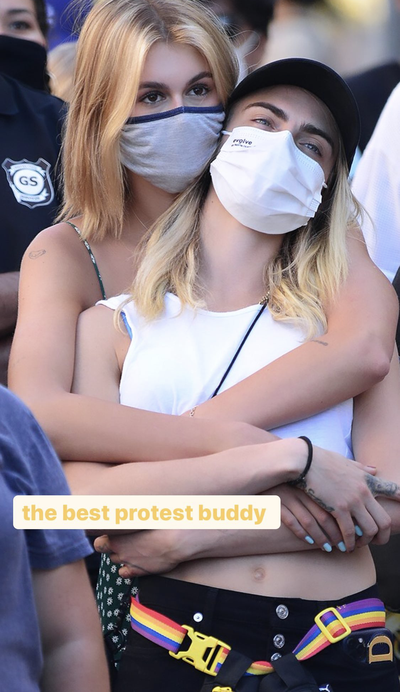 kaia gerber cara delevingne instagram